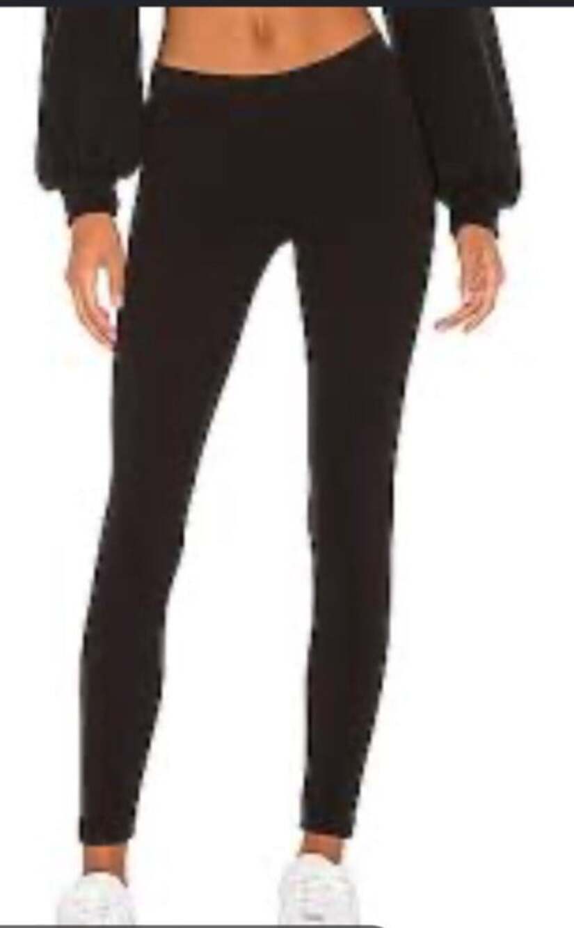 James Perse Black Pull On Premium Leggings Sz 0 Minimalist Elastic Waist Active
